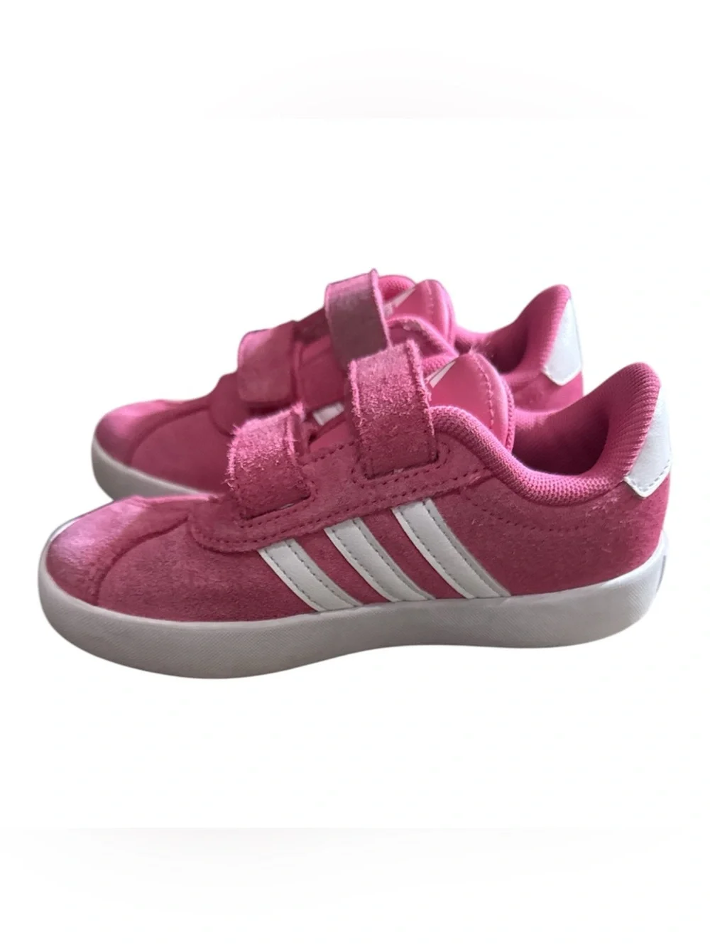 Pink Adidas VL Court 3.0 children's sneakers Size 10K